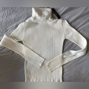 Lulu's Cream Ribbed Turtleneck Sweater
